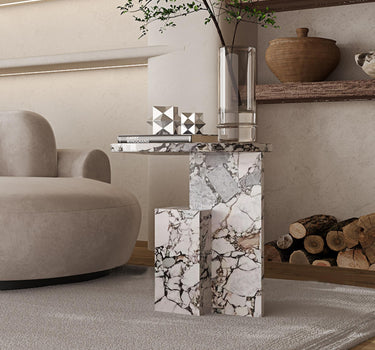 Vitali Calcatta Marble Side Table