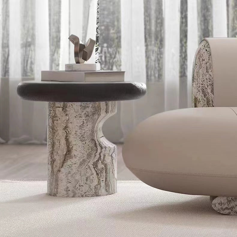 Perla Round Marble Side Table