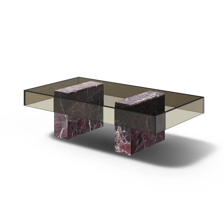 Franca Marble Coffee Table in Rosso Levanto Turco