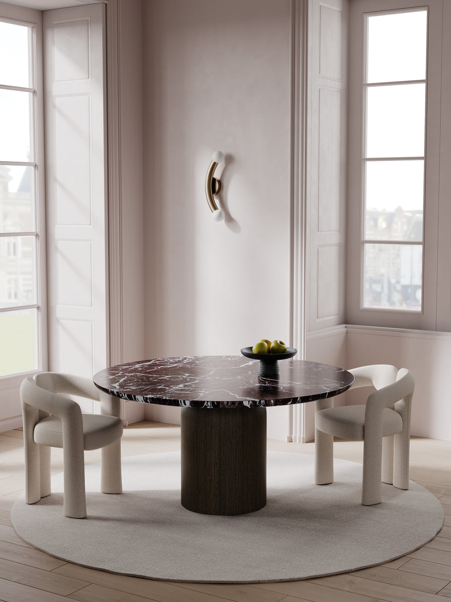 Palma Round Marble Dining Table